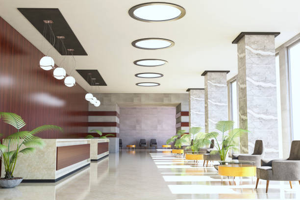 Hotel Reception / Waiting Lounge ( 3d render )